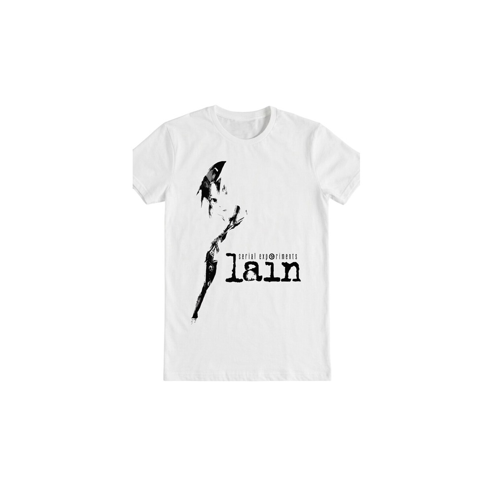 Serial Experiments Lain Anime Graphic Tee White Cotton Cyberpunk T-Shirt